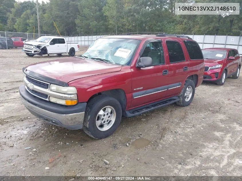 2002 Chevrolet Tahoe Ls VIN: 1GNEC13VX2J148610 Lot: 40445147