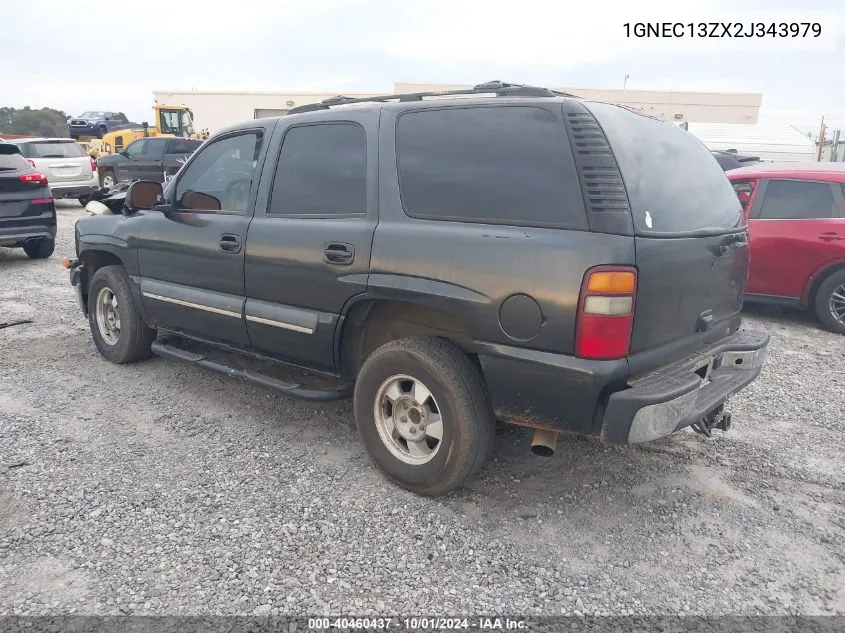 2002 Chevrolet Tahoe C1500 VIN: 1GNEC13ZX2J343979 Lot: 40460437