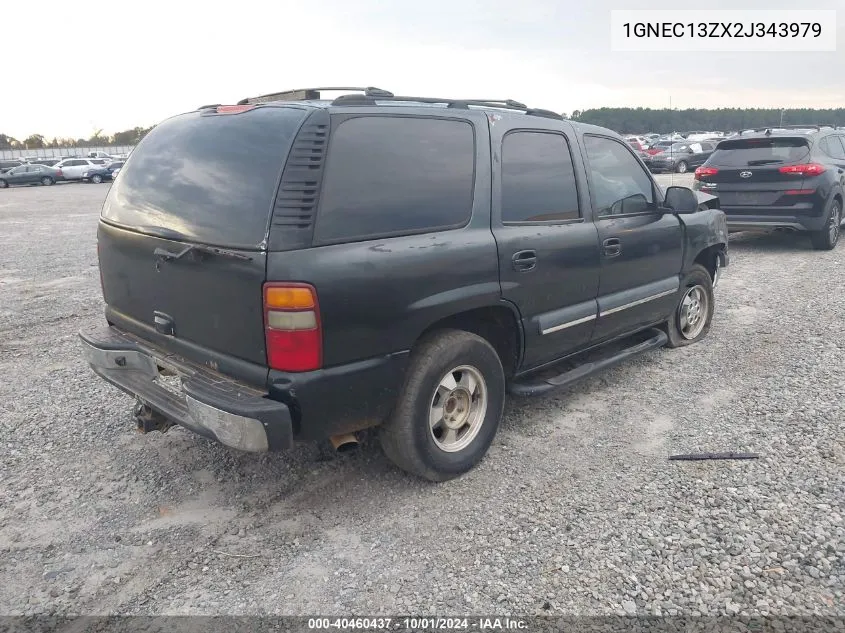 2002 Chevrolet Tahoe C1500 VIN: 1GNEC13ZX2J343979 Lot: 40460437