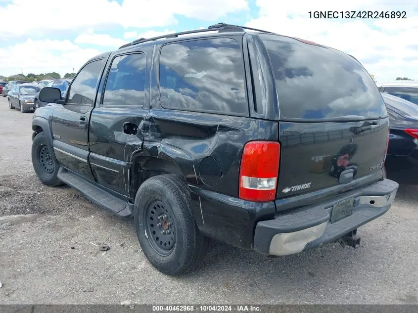 2002 Chevrolet Tahoe Ls VIN: 1GNEC13Z42R246892 Lot: 40462968