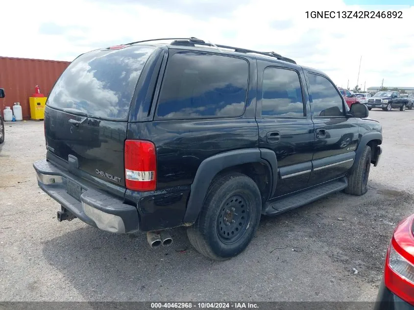 2002 Chevrolet Tahoe Ls VIN: 1GNEC13Z42R246892 Lot: 40462968