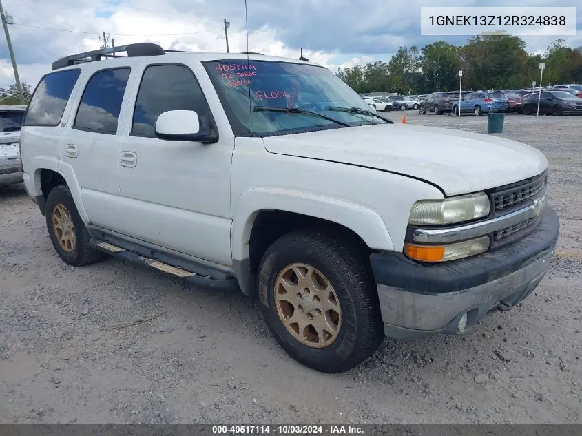 2002 Chevrolet Tahoe Z71 VIN: 1GNEK13Z12R324838 Lot: 40517114