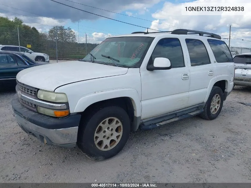 2002 Chevrolet Tahoe Z71 VIN: 1GNEK13Z12R324838 Lot: 40517114