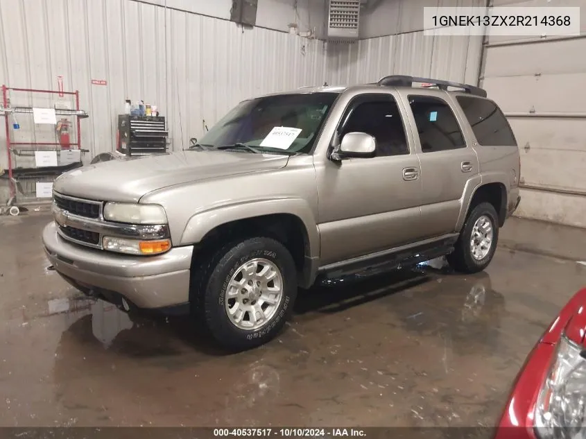 2002 Chevrolet Tahoe Z71 VIN: 1GNEK13ZX2R214368 Lot: 40537517