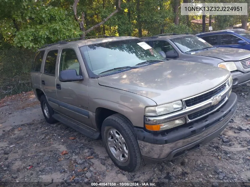 2002 Chevrolet Tahoe Ls VIN: 1GNEK13Z32J224951 Lot: 40547858