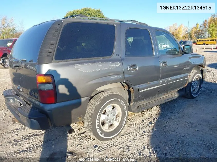 2002 Chevrolet Tahoe Lt VIN: 1GNEK13Z22R134515 Lot: 40551804