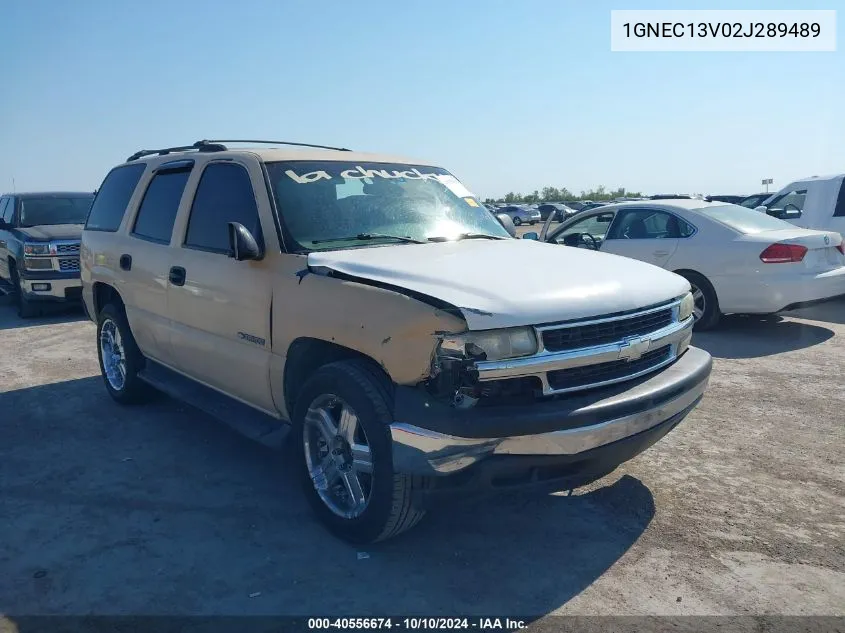 1GNEC13V02J289489 2002 Chevrolet Tahoe Ls