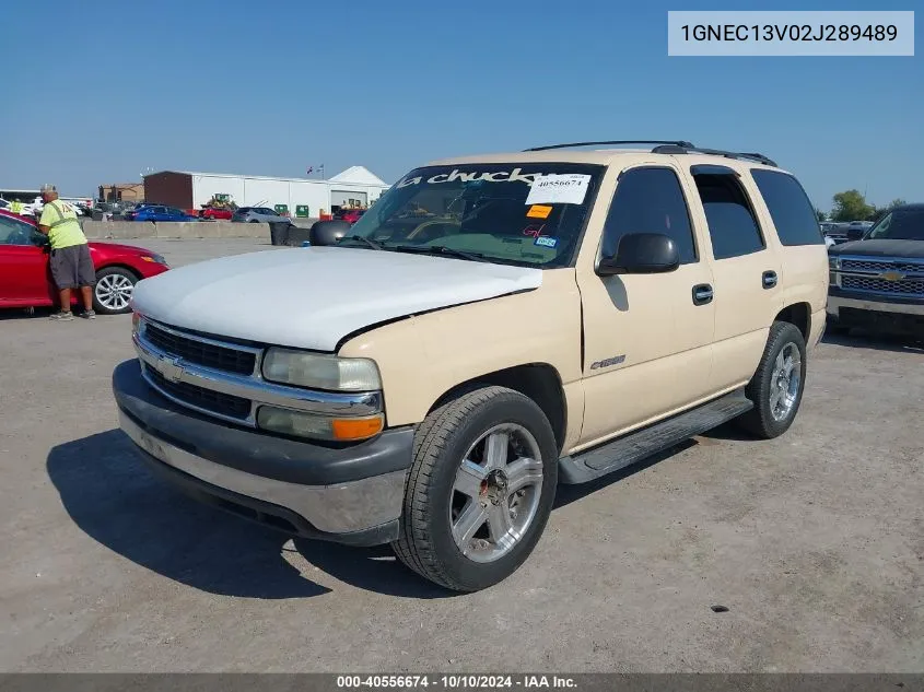 1GNEC13V02J289489 2002 Chevrolet Tahoe Ls