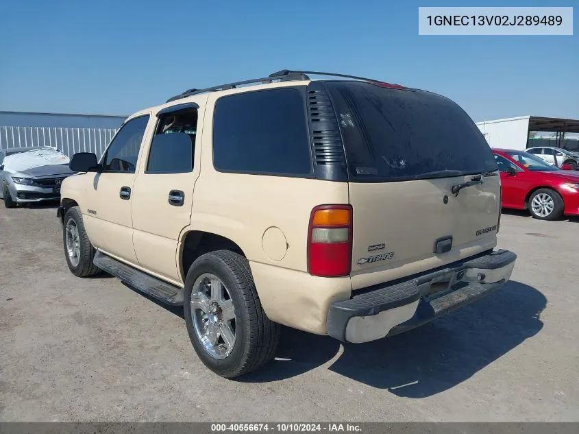 1GNEC13V02J289489 2002 Chevrolet Tahoe Ls