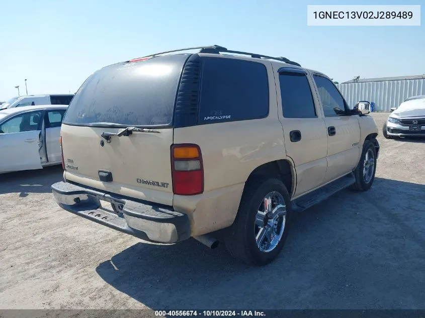 1GNEC13V02J289489 2002 Chevrolet Tahoe Ls