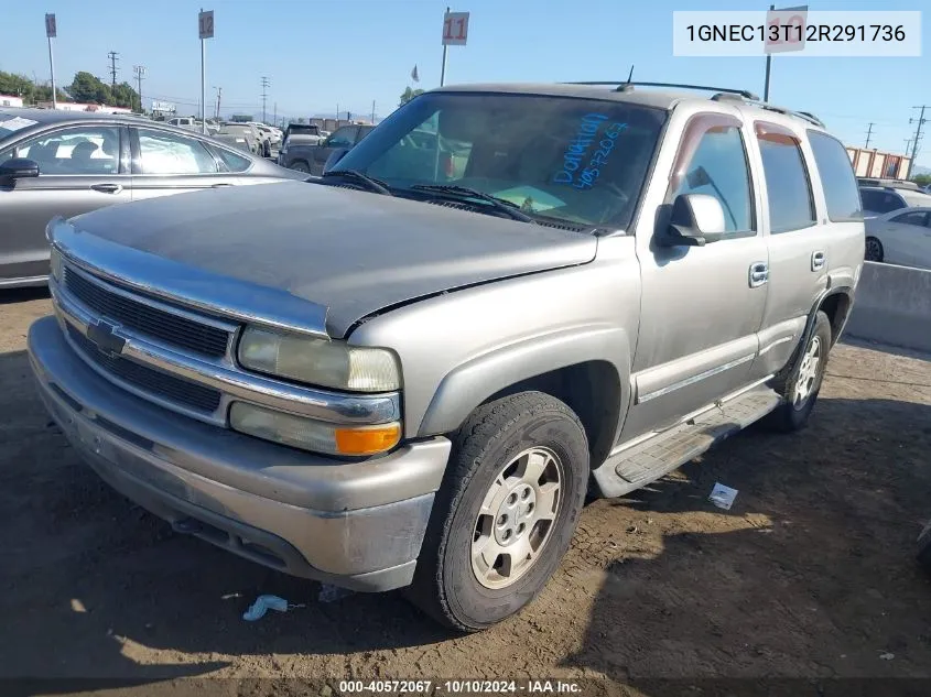 2002 Chevrolet Tahoe C1500 VIN: 1GNEC13T12R291736 Lot: 40572067