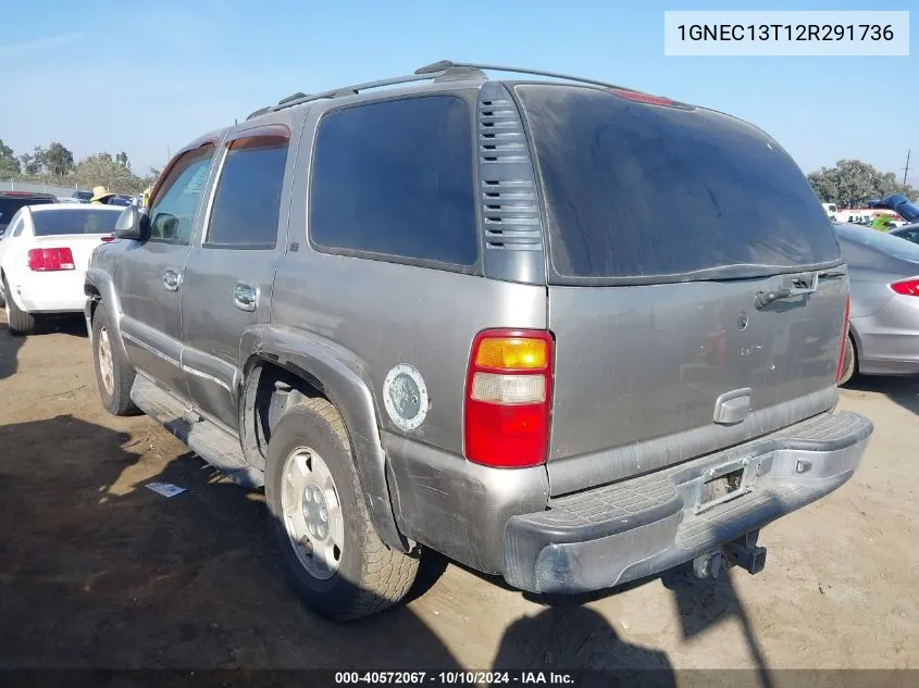 2002 Chevrolet Tahoe C1500 VIN: 1GNEC13T12R291736 Lot: 40572067