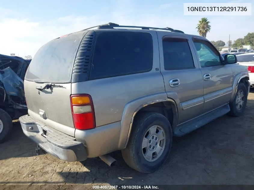 2002 Chevrolet Tahoe C1500 VIN: 1GNEC13T12R291736 Lot: 40572067