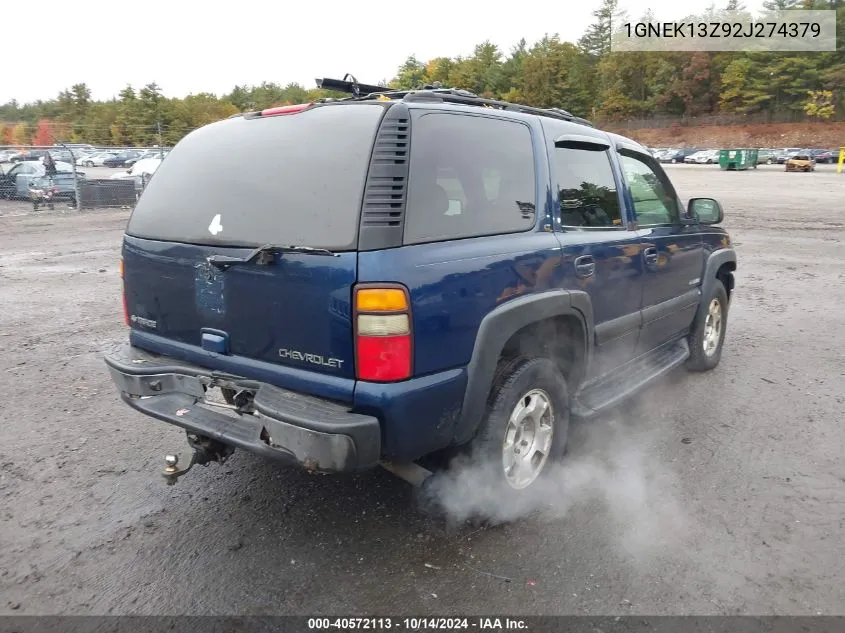 2002 Chevrolet Tahoe Lt VIN: 1GNEK13Z92J274379 Lot: 40572113