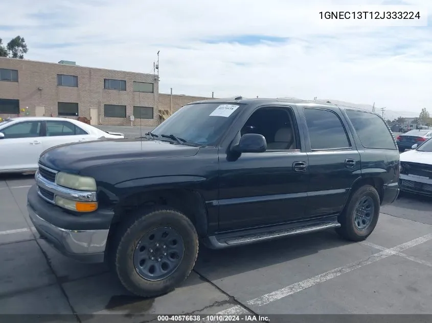 2002 Chevrolet Tahoe Lt VIN: 1GNEC13T12J333224 Lot: 40576638