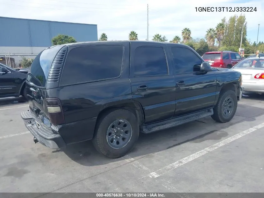 2002 Chevrolet Tahoe Lt VIN: 1GNEC13T12J333224 Lot: 40576638