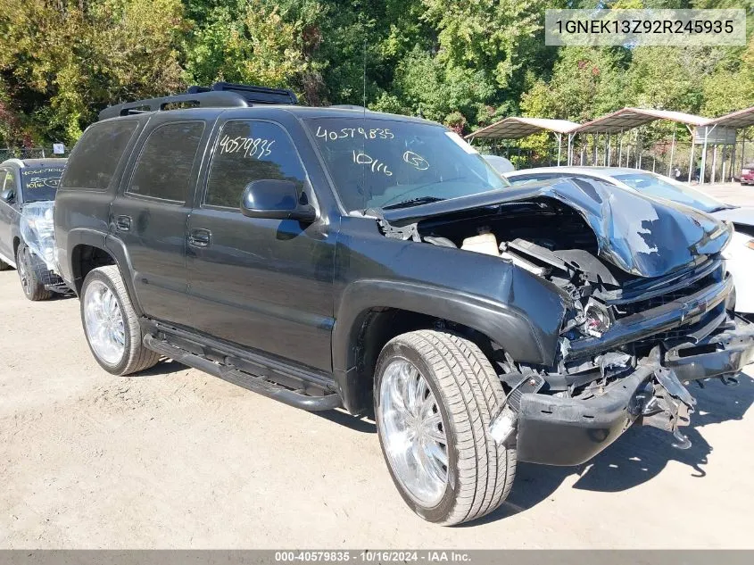 2002 Chevrolet Tahoe Z71 VIN: 1GNEK13Z92R245935 Lot: 40579835