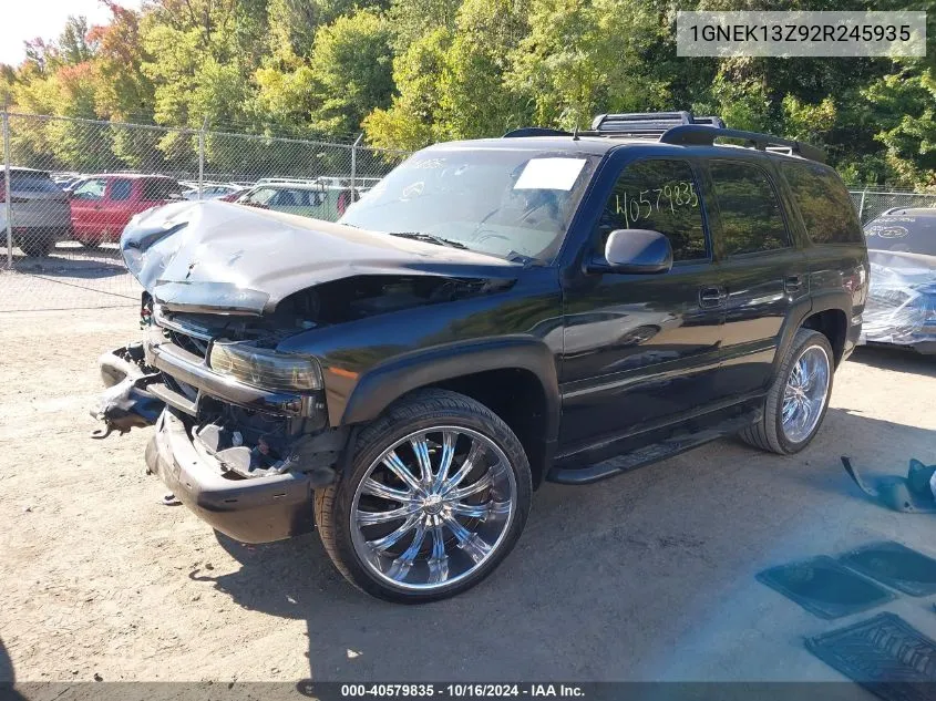 2002 Chevrolet Tahoe Z71 VIN: 1GNEK13Z92R245935 Lot: 40579835