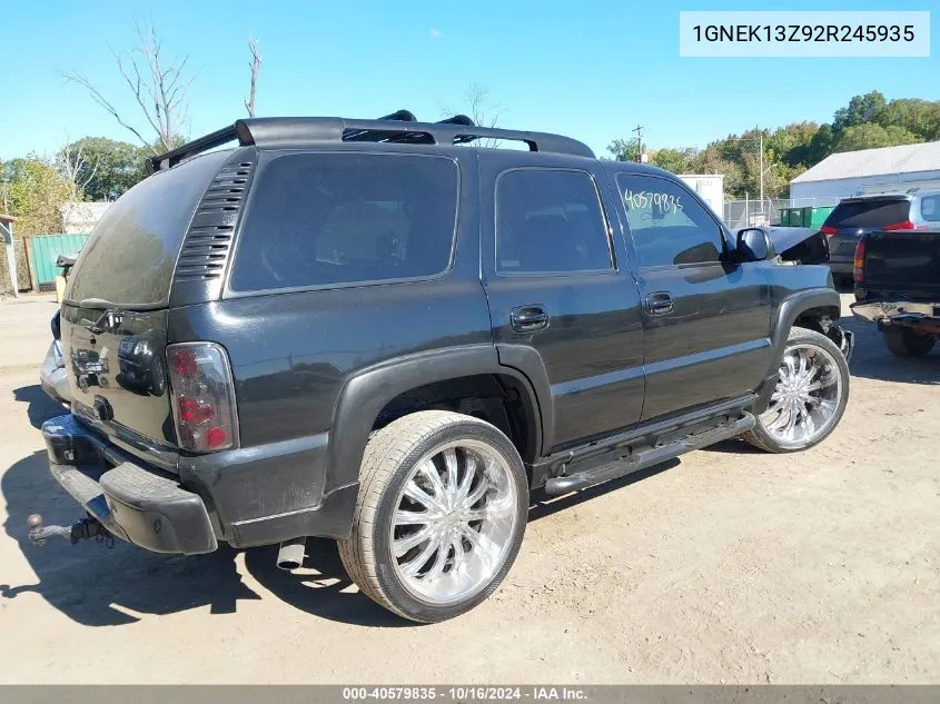 2002 Chevrolet Tahoe Z71 VIN: 1GNEK13Z92R245935 Lot: 40579835