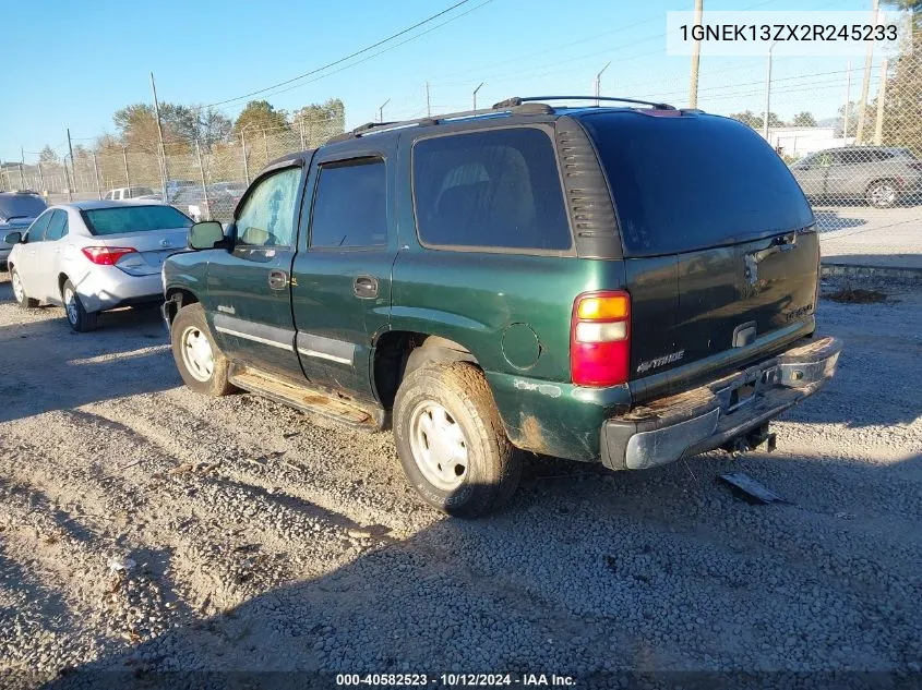 2002 Chevrolet Tahoe K1500 VIN: 1GNEK13ZX2R245233 Lot: 40582523