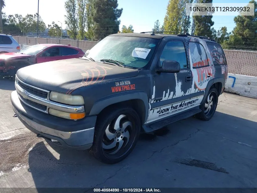 2002 Chevrolet Tahoe Lt VIN: 1GNEK13T12R309932 Lot: 40584890