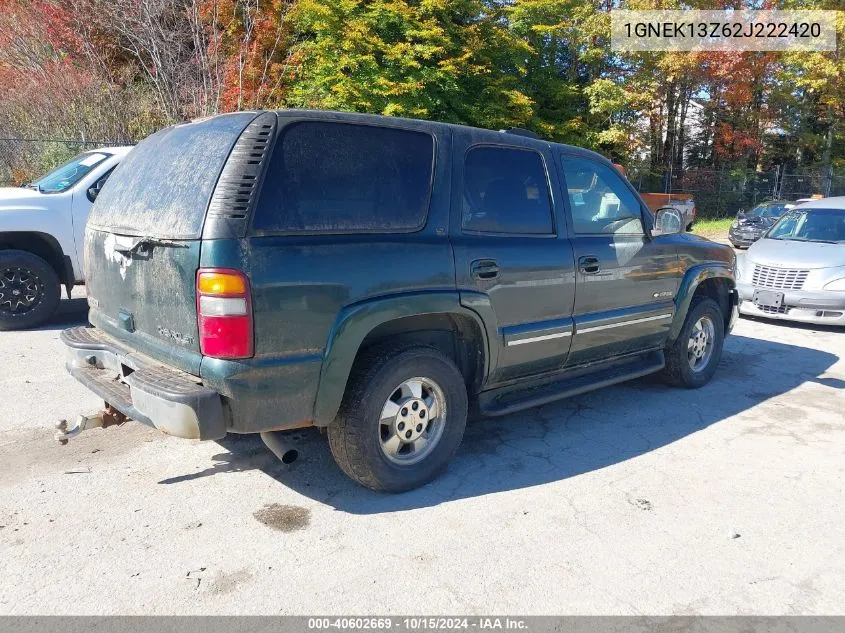 2002 Chevrolet Tahoe Lt VIN: 1GNEK13Z62J222420 Lot: 40602669