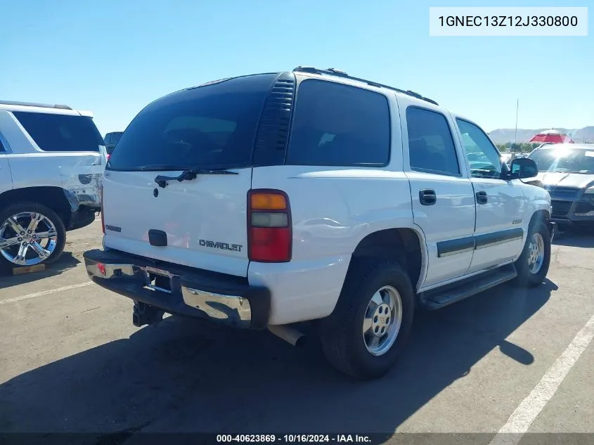 2002 Chevrolet Tahoe Ls VIN: 1GNEC13Z12J330800 Lot: 40623869