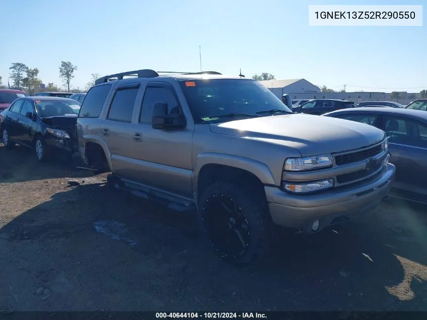 2002 Chevrolet Tahoe Z71 VIN: 1GNEK13Z52R290550 Lot: 40644104