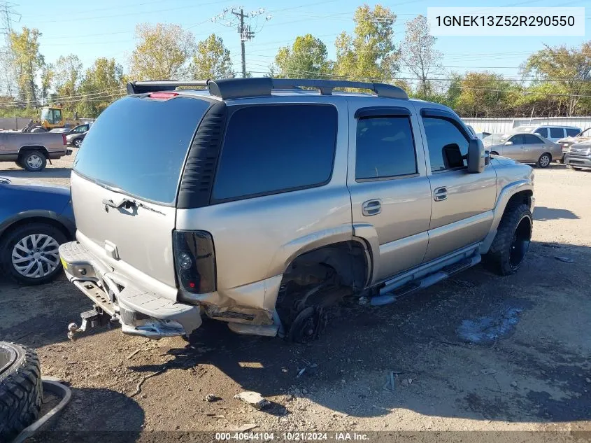 2002 Chevrolet Tahoe Z71 VIN: 1GNEK13Z52R290550 Lot: 40644104