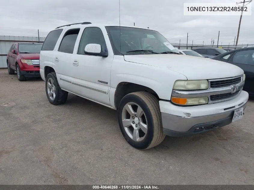 2002 Chevrolet Tahoe Lt VIN: 1GNEC13ZX2R248582 Lot: 40646268