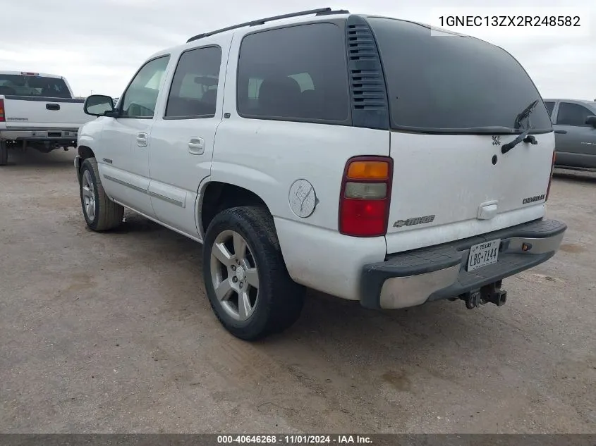 2002 Chevrolet Tahoe Lt VIN: 1GNEC13ZX2R248582 Lot: 40646268