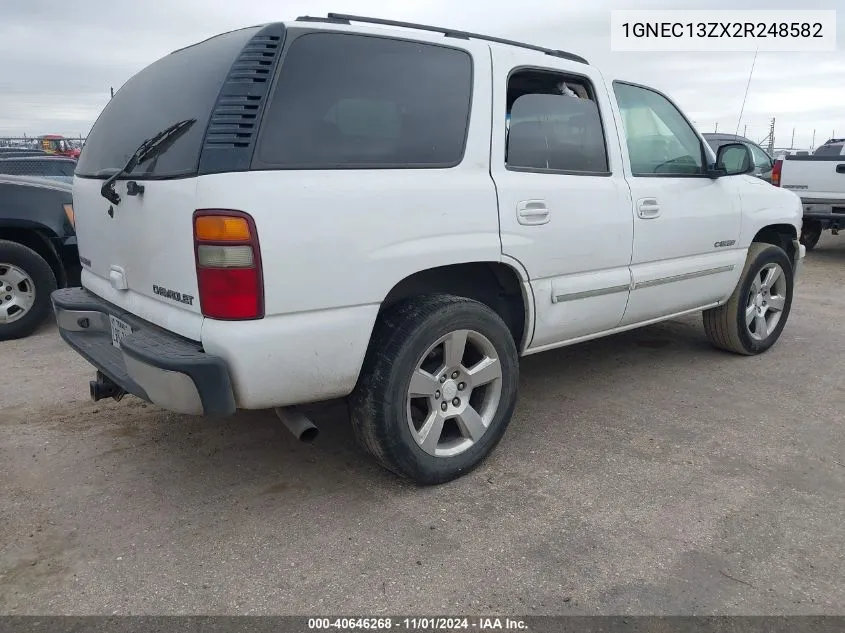 2002 Chevrolet Tahoe Lt VIN: 1GNEC13ZX2R248582 Lot: 40646268