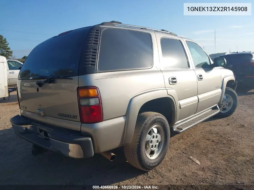 2002 Chevrolet Tahoe Lt VIN: 1GNEK13ZX2R145908 Lot: 40666926