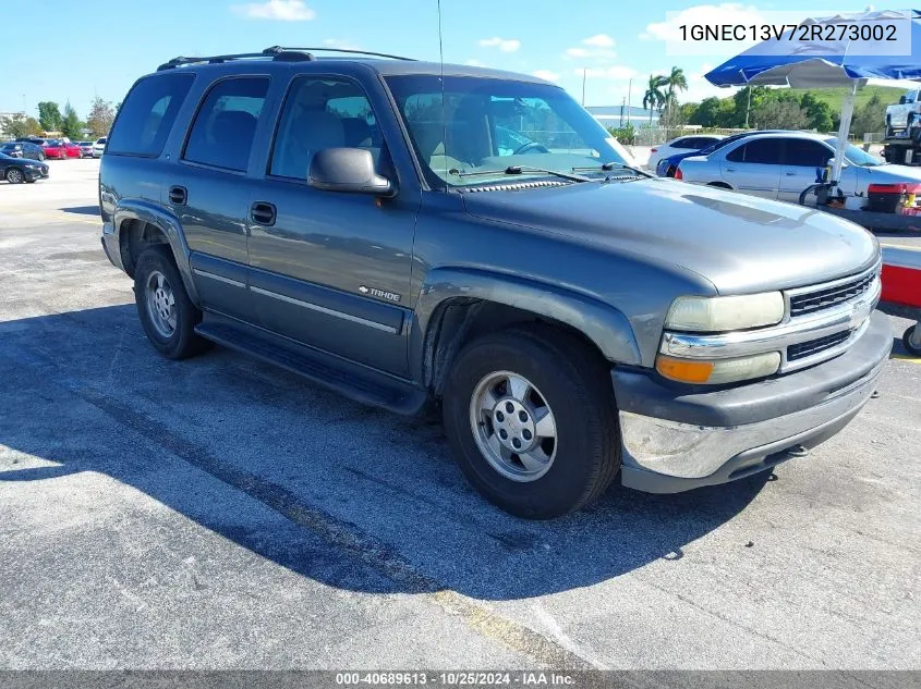 2002 Chevrolet Tahoe Ls VIN: 1GNEC13V72R273002 Lot: 40689613