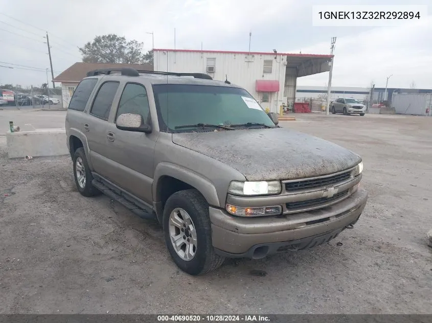 2002 Chevrolet Tahoe K1500 VIN: 1GNEK13Z32R292894 Lot: 40690520