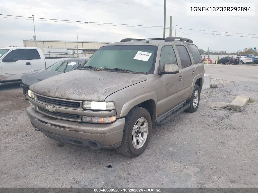 2002 Chevrolet Tahoe K1500 VIN: 1GNEK13Z32R292894 Lot: 40690520