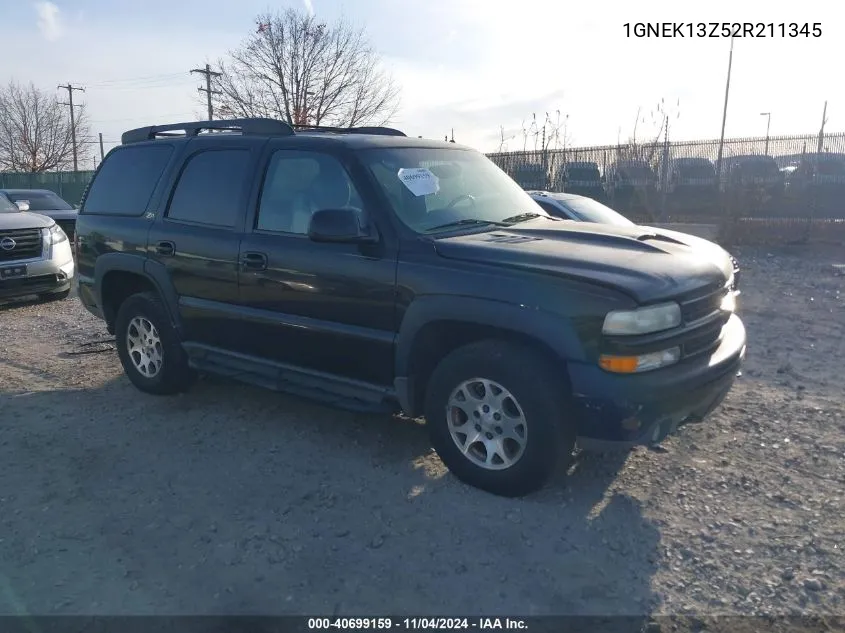 2002 Chevrolet Tahoe Z71 VIN: 1GNEK13Z52R211345 Lot: 40699159