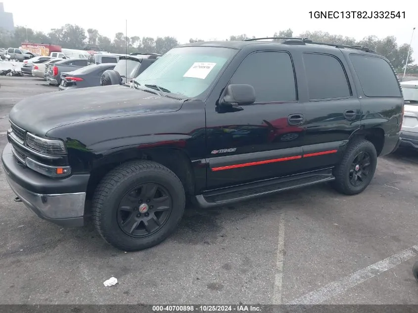 2002 Chevrolet Tahoe Ls VIN: 1GNEC13T82J332541 Lot: 40700898