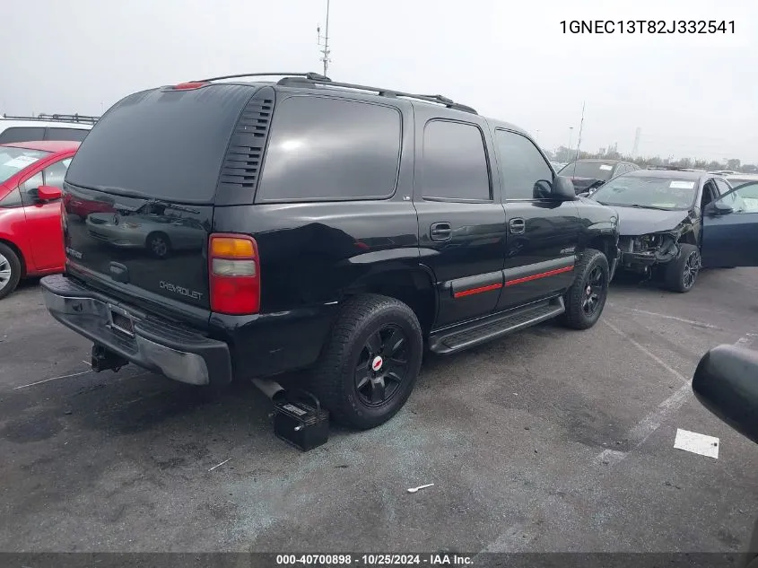 2002 Chevrolet Tahoe Ls VIN: 1GNEC13T82J332541 Lot: 40700898