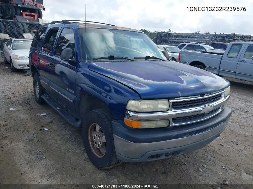 2002 Chevrolet Tahoe Ls VIN: 1GNEC13Z32R239576 Lot: 40721703