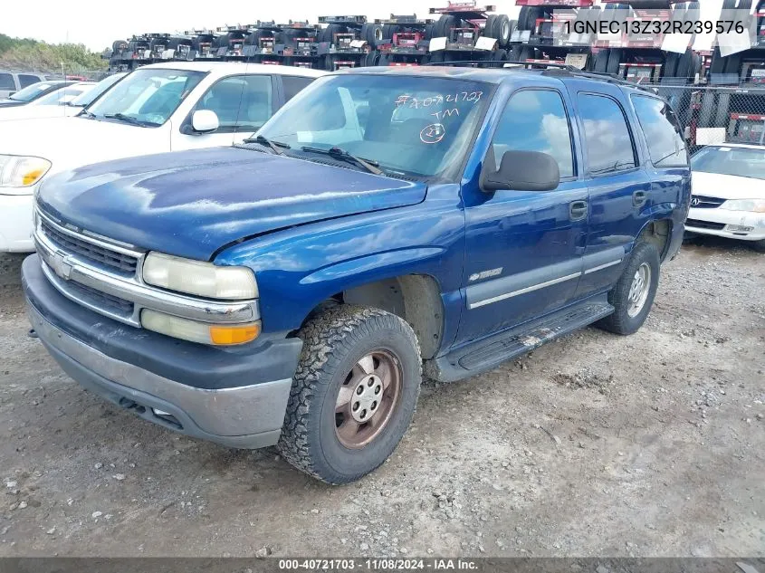 2002 Chevrolet Tahoe Ls VIN: 1GNEC13Z32R239576 Lot: 40721703