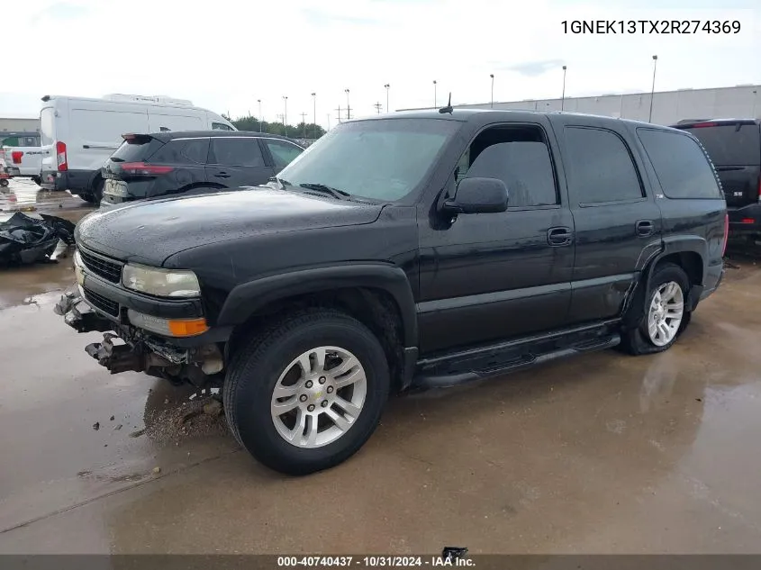 2002 Chevrolet Tahoe Z71 VIN: 1GNEK13TX2R274369 Lot: 40740437