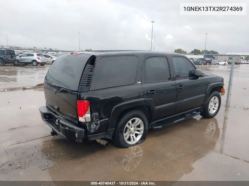 2002 Chevrolet Tahoe Z71 VIN: 1GNEK13TX2R274369 Lot: 40740437