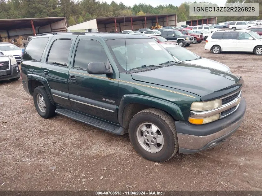 2002 Chevrolet Tahoe Ls VIN: 1GNEC13Z52R226828 Lot: 40768513