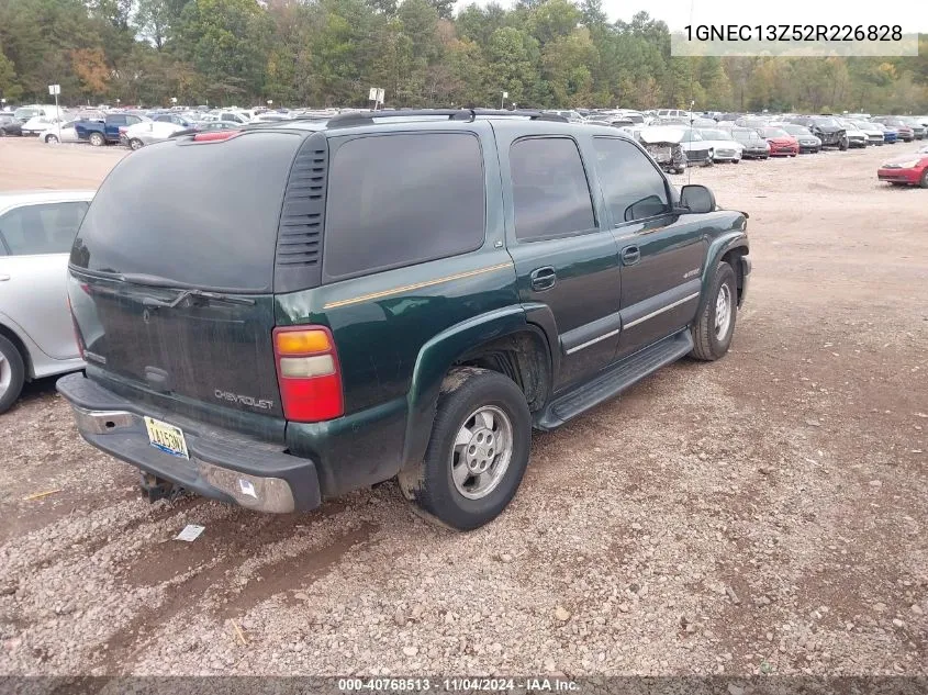 2002 Chevrolet Tahoe Ls VIN: 1GNEC13Z52R226828 Lot: 40768513