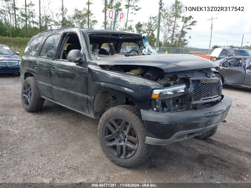 2002 Chevrolet Tahoe Z71 VIN: 1GNEK13Z02R317542 Lot: 40771281