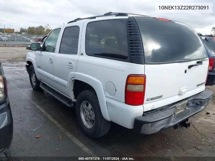 2002 Chevrolet Tahoe Lt VIN: 1GNEK13Z22R273091 Lot: 40787376