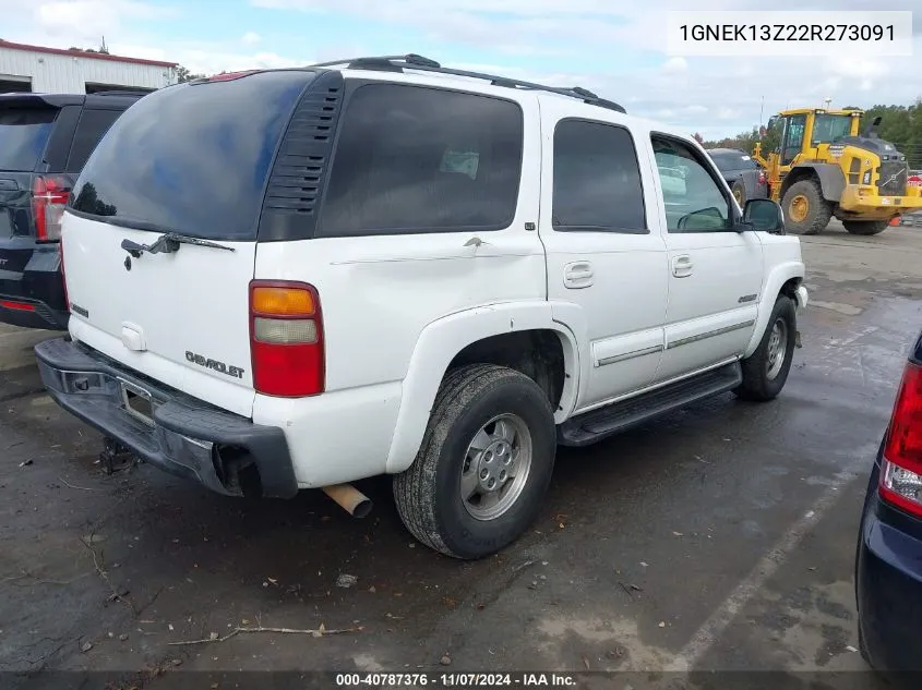 2002 Chevrolet Tahoe Lt VIN: 1GNEK13Z22R273091 Lot: 40787376