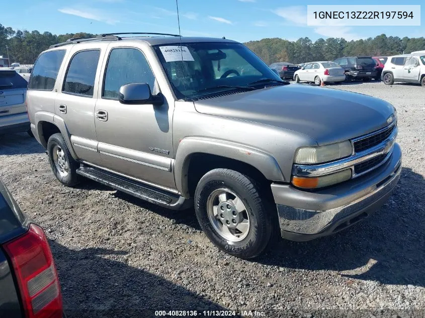 2002 Chevrolet Tahoe Lt VIN: 1GNEC13Z22R197594 Lot: 40828136