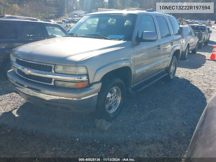 2002 Chevrolet Tahoe Lt VIN: 1GNEC13Z22R197594 Lot: 40828136